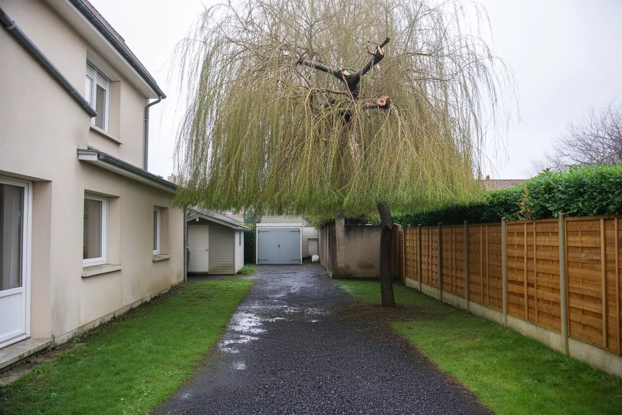 Arbre sécurisé après retrait contrôlé de branche à Guînes